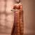 Brown tant pure cotton saree with zari border
