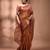Brown tant pure cotton saree with zari border