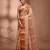 Beige tant pure cotton saree with zari border