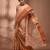 Beige tant pure cotton saree with zari border