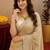 Gold soft shimmer chiffon embroidery work saree with unstitched blouse piece