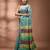 Sea green silk cotton handwoven soft jamdani saree