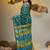 Teal silk cotton handwoven soft jamdani saree