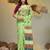Light green silk cotton handwoven soft jamdani saree