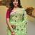 Light green silk cotton handwoven soft jamdani saree