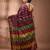 Magenta silk cotton handwoven soft jamdani saree