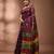 Magenta silk cotton handwoven soft jamdani saree
