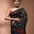 Black silk cotton handwoven soft jamdani saree
