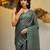 Grey silk cotton handwoven soft jamdani saree