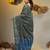 Grey silk cotton handwoven soft jamdani saree