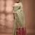 Pidtachio green silk cotton handwoven soft jamdani saree