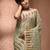 Pidtachio green silk cotton handwoven soft jamdani saree