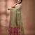 Pidtachio green silk cotton handwoven soft jamdani saree