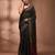 Black silk cotton handwoven soft jamdani saree