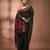 Black silk cotton handwoven soft jamdani saree