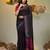Black silk cotton handwoven soft jamdani saree