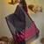 Black silk cotton handwoven soft jamdani saree
