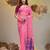 Pink silk cotton handwoven soft jamdani saree
