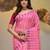 Pink silk cotton handwoven soft jamdani saree