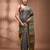 Grey silk cotton handwoven soft jamdani saree
