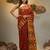 Red silk cotton handwoven soft jamdani saree