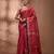 Pink tissue handwoven saree with zari woven temple borders