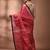 Pink tissue handwoven saree with zari woven temple borders