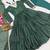 Festive green striped anarkali suit with dupatta and pant set