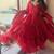 Festive red striped anarkali suit with dupatta and pant set