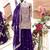 Purple designer embroidered top plazzo dupatta set for party and wedding