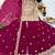 Pink designer embroidered top plazzo dupatta set for party and wedding