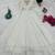White designer foux georgette party wear gown and dupatta set