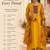 Women's mustard viscose embroidered a-line kurta set with dupatta and pant