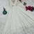 White designer foux georgette party wear gown and dupatta set