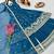 Blue  designer embroidered top plazzo dupatta set for party and wedding