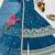 Blue  designer embroidered top plazzo dupatta set for party and wedding