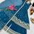 Blue  designer embroidered top plazzo dupatta set for party and wedding
