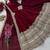 Maroon designer fendy cruse  party wear gown pant  and dupatta set