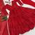 Festive red striped anarkali suit with dupatta and pant set