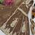 Brown designer embroidered georgette party wear sharara suit and dupatta set