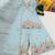 Sky mal chanderi codding embroidery siqunce work kurta sharara with duppta set