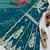 Blue designer embroidered georgette party wear sharara suit and dupatta set