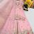 Pink mal chanderi codding embroidery siqunce work kurta sharara with duppta set
