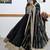 Black designer embroidered georgette party wear gown and dupatta set