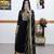 Black designer embroidered georgette party wear gown and dupatta set