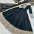 Black designer embroidered georgette party wear gown and dupatta set