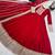 Red designer embroidered georgette party wear gown and dupatta set