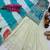 Blue designer embroidered silk blend party wear sharara suit and dupatta set