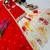 Red designer embroidered silk blend party wear sharara suit and dupatta set