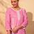 Women's pink cotton embroidered straight kurta set with dupatta and pant
